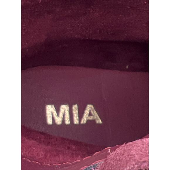 Mia Rhys Womens Burgundy Red Suede Back Zipper Heeled Ankle Booties Size 11 M - Picture 9 of 13